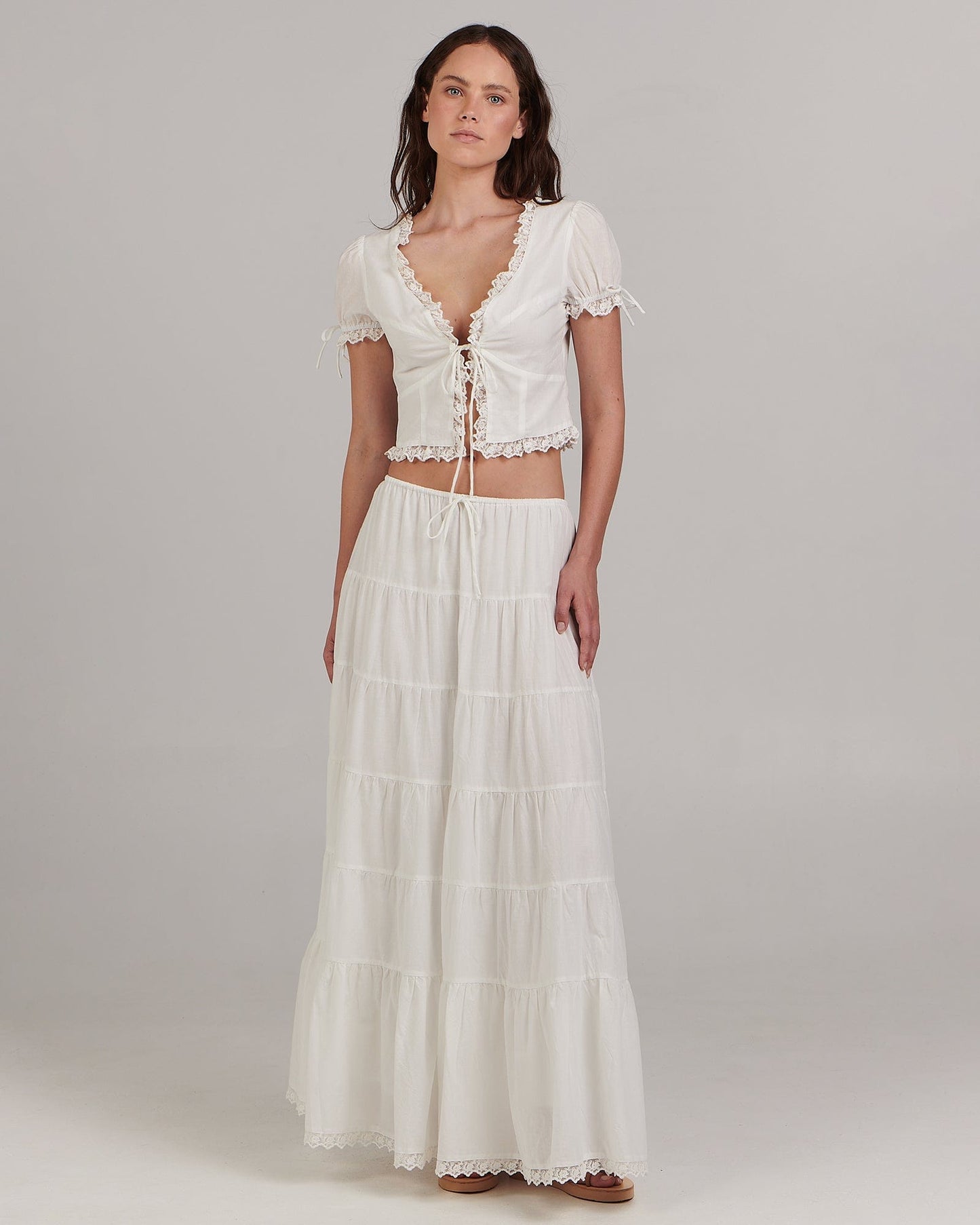 Poppy Maxi Skirt - White