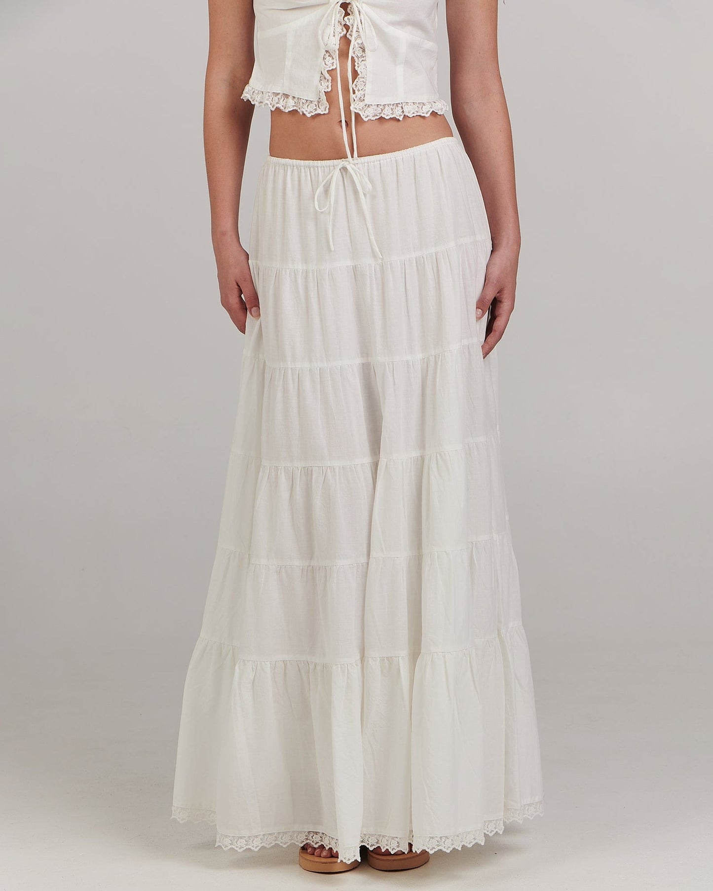 Poppy Maxi Skirt - White