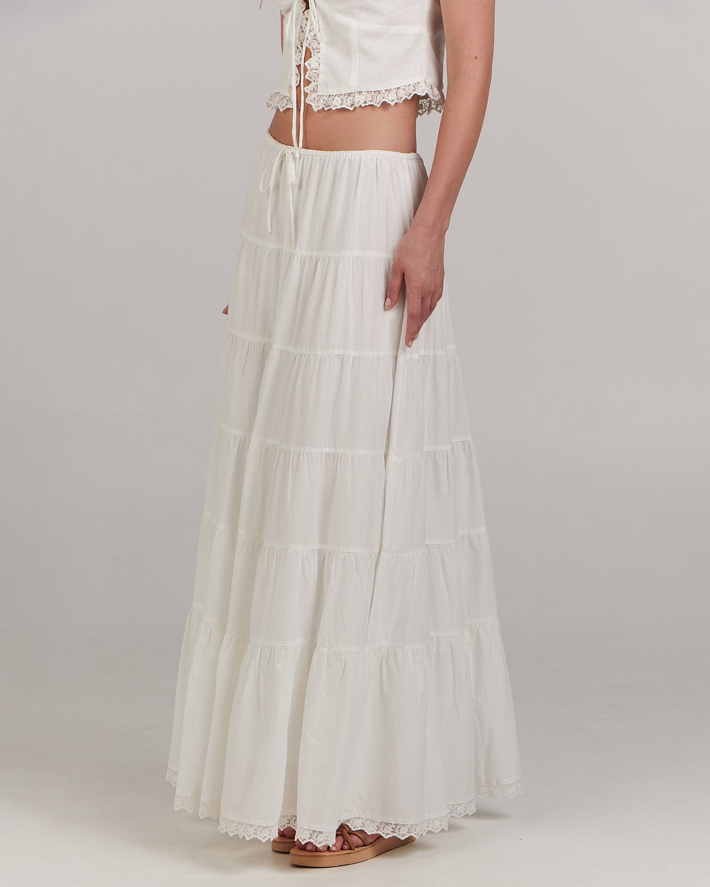 Poppy Maxi Skirt - White