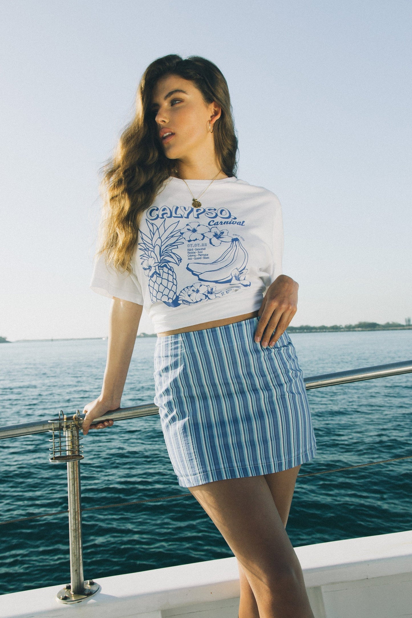 Calypso Boyfriend Tee - White