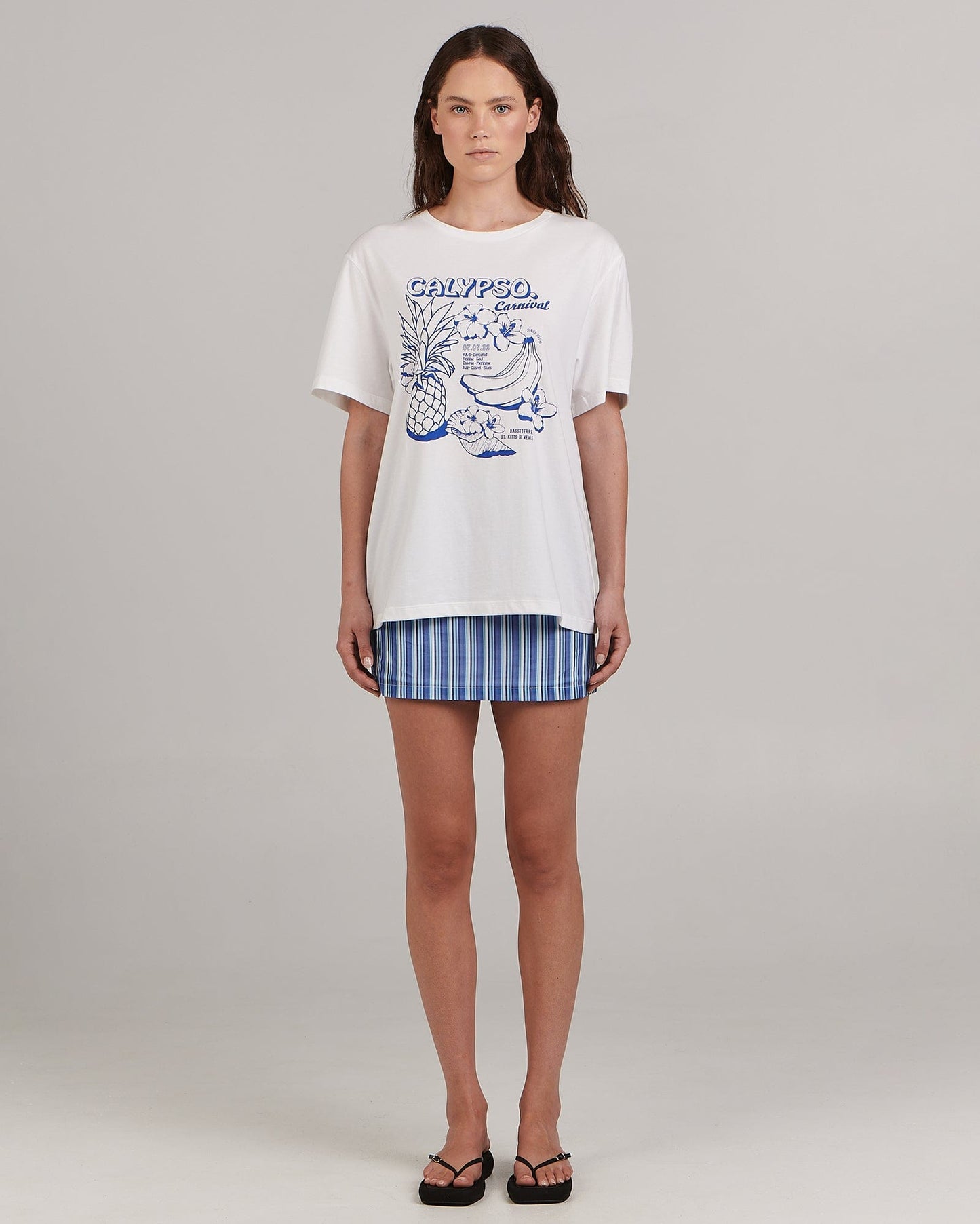 Calypso Boyfriend Tee - White