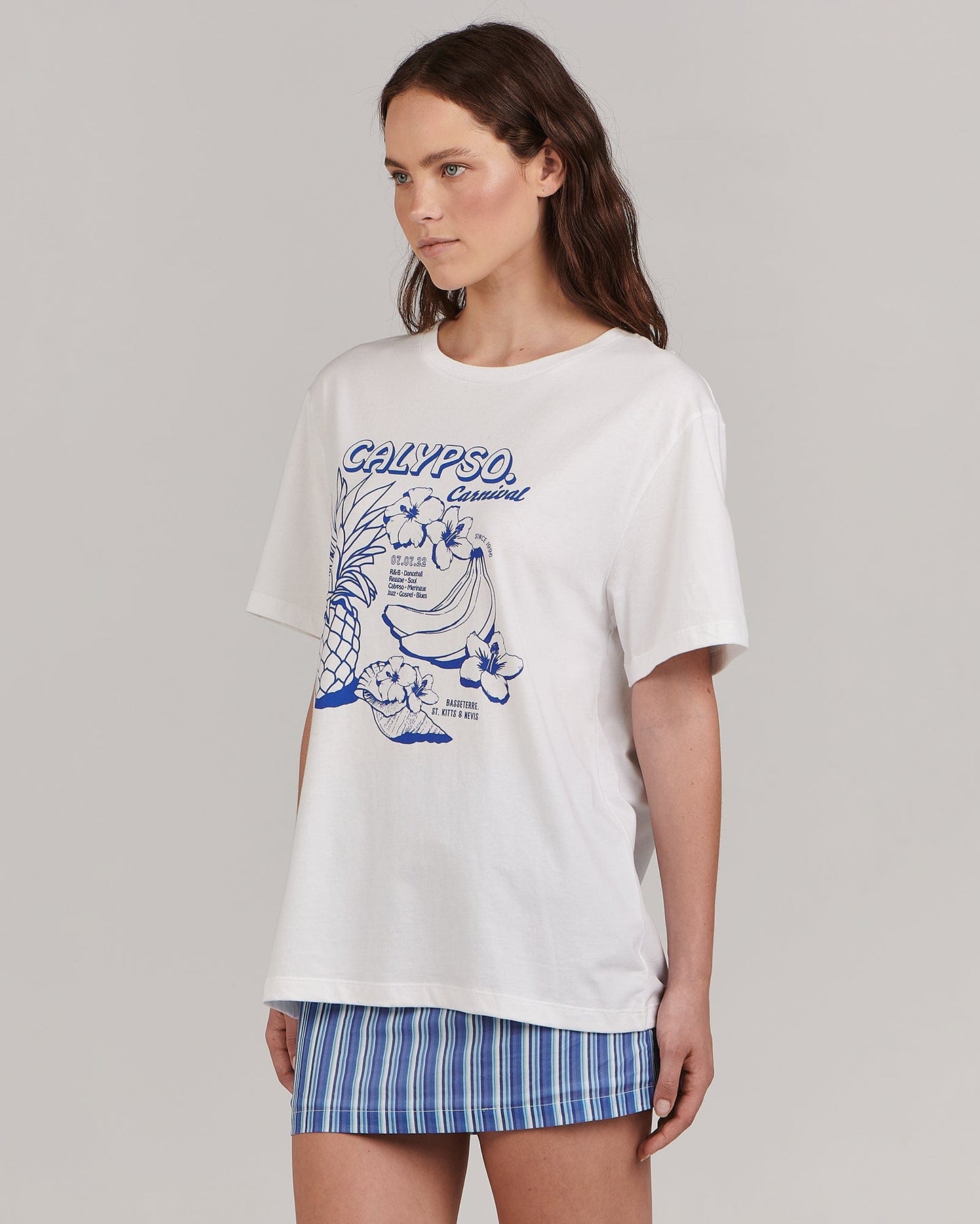 Calypso Boyfriend Tee - White