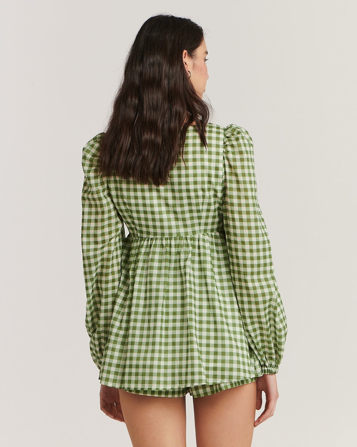 Dayna Top - Green Gingham
