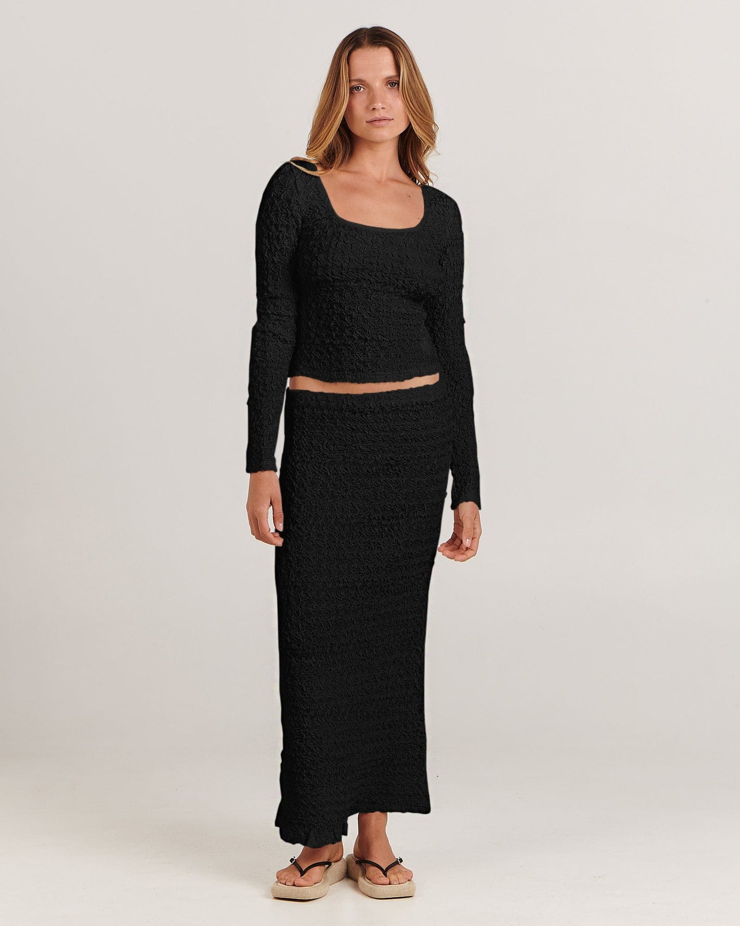 Gabby Midi Skirt - Black
