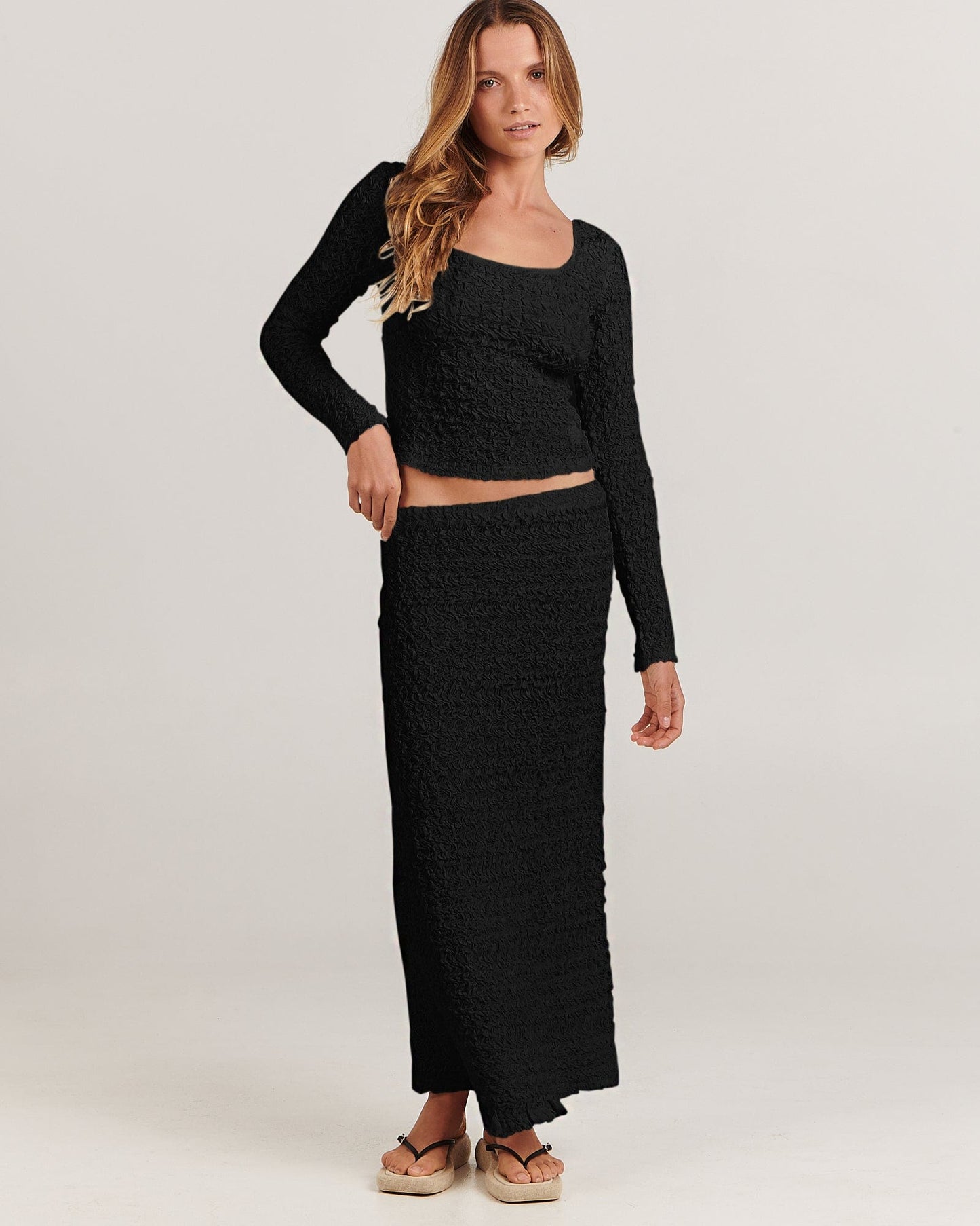 Gabby Midi Skirt - Black