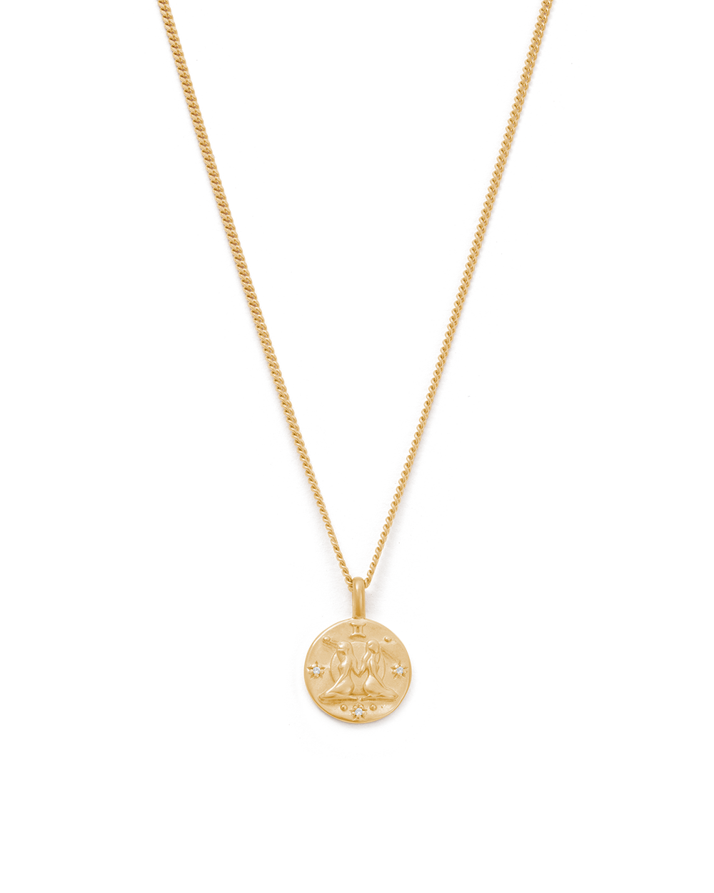Gemini Petite Zodiac Necklace - Gold