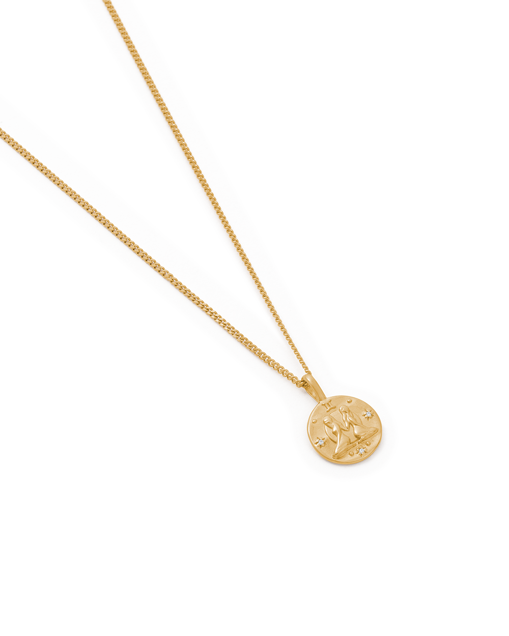 Gemini Petite Zodiac Necklace - Gold