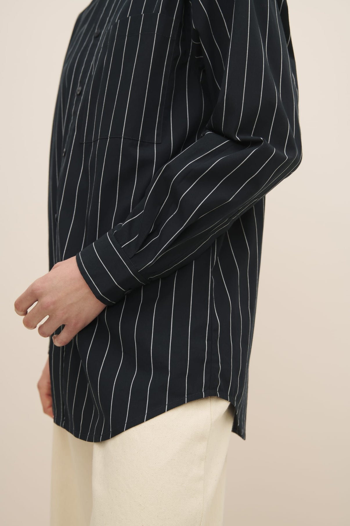 James Shirt - Navy Pinstripe