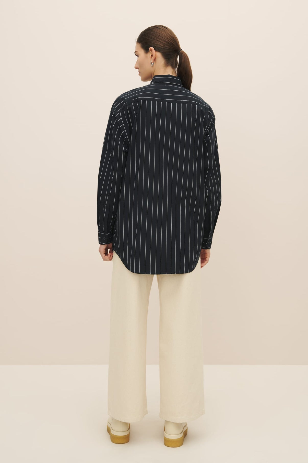 James Shirt - Navy Pinstripe