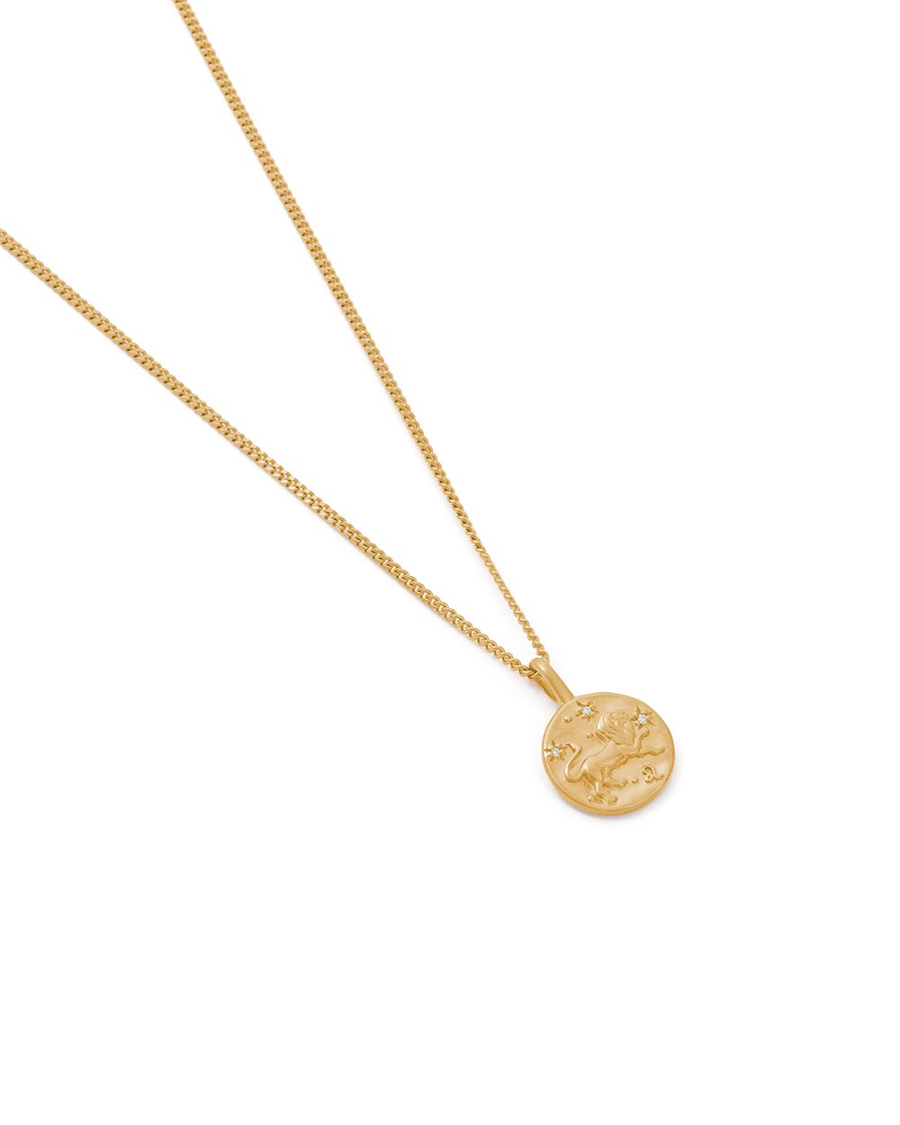 Leo Petite Zodiac Necklace - Gold