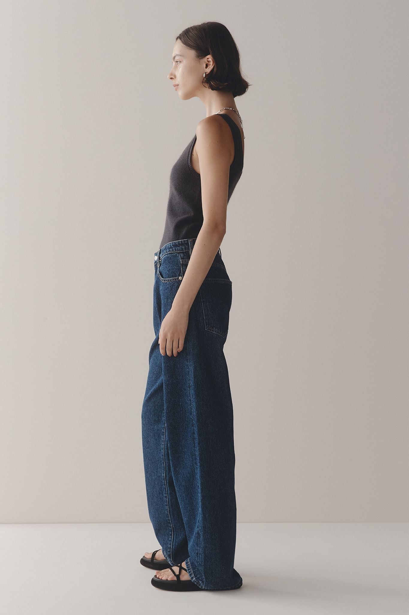 Wide Leg Jean - Mid Blue