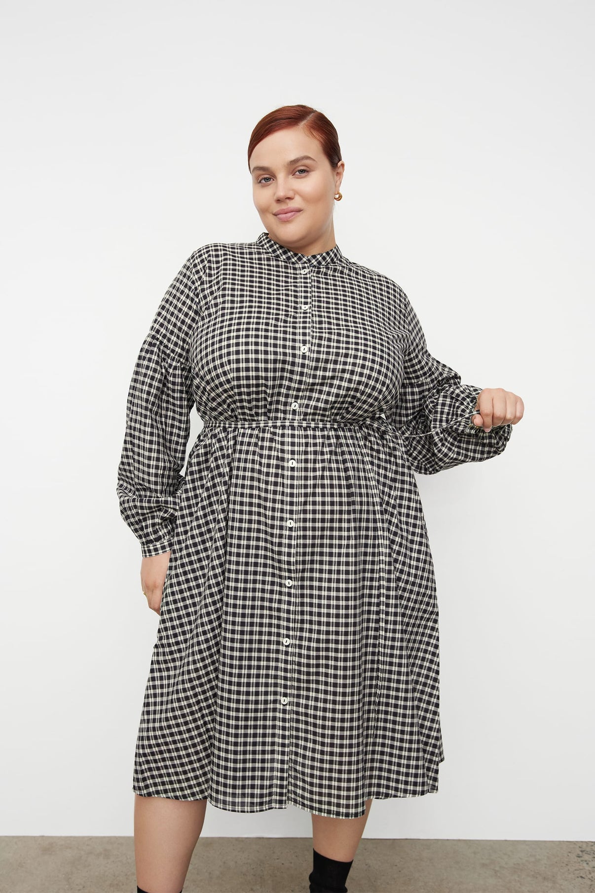 Patti Dress - Monochrome Check