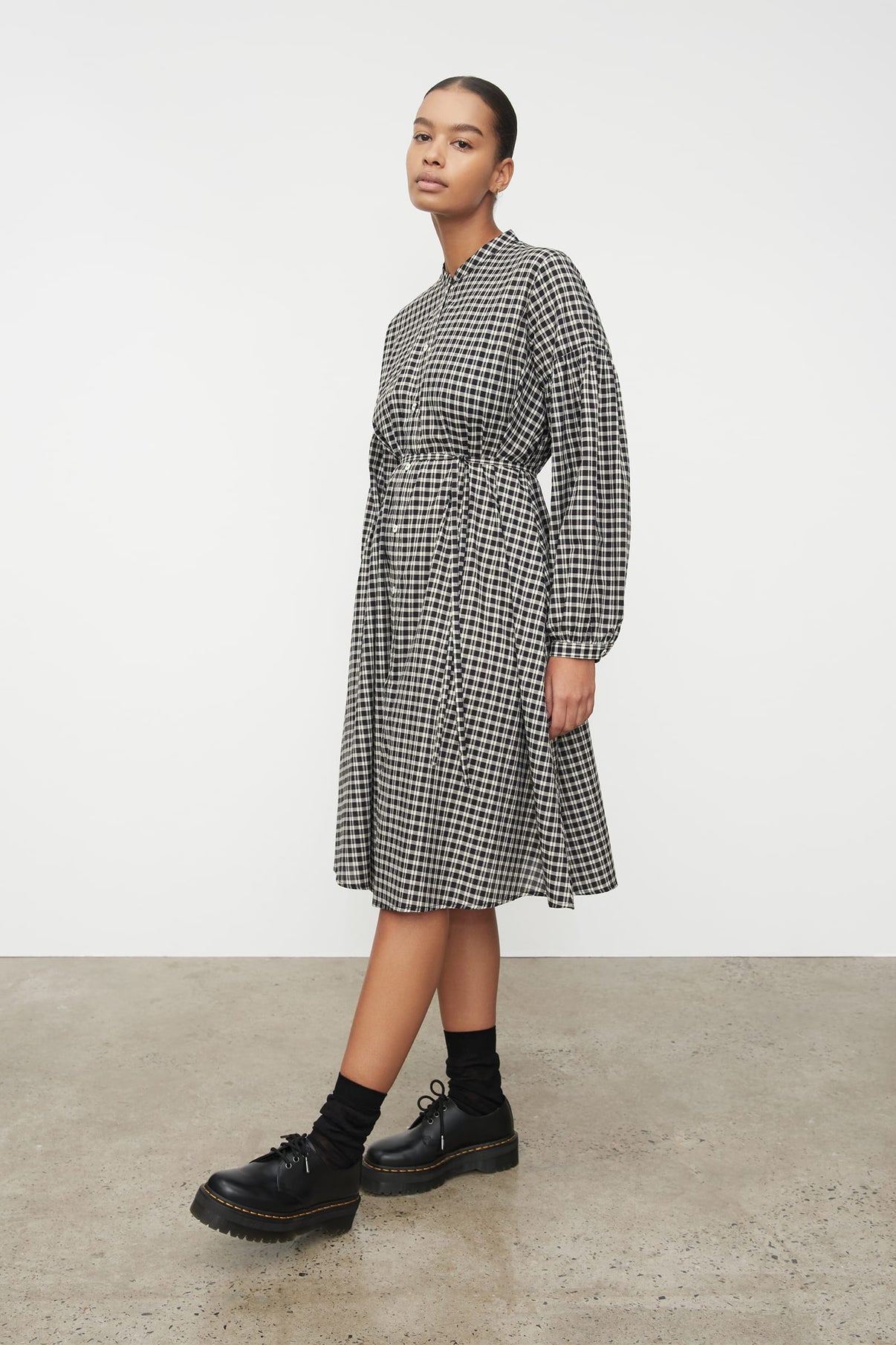 Patti Dress - Monochrome Check