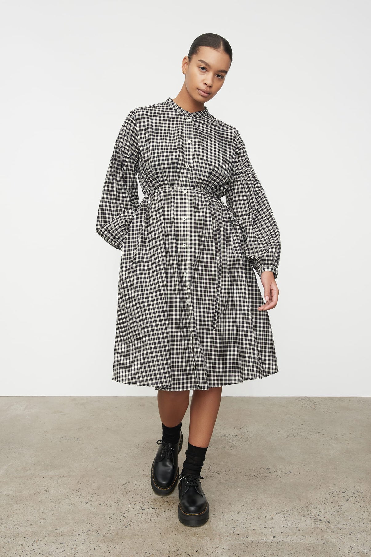 Patti Dress - Monochrome Check