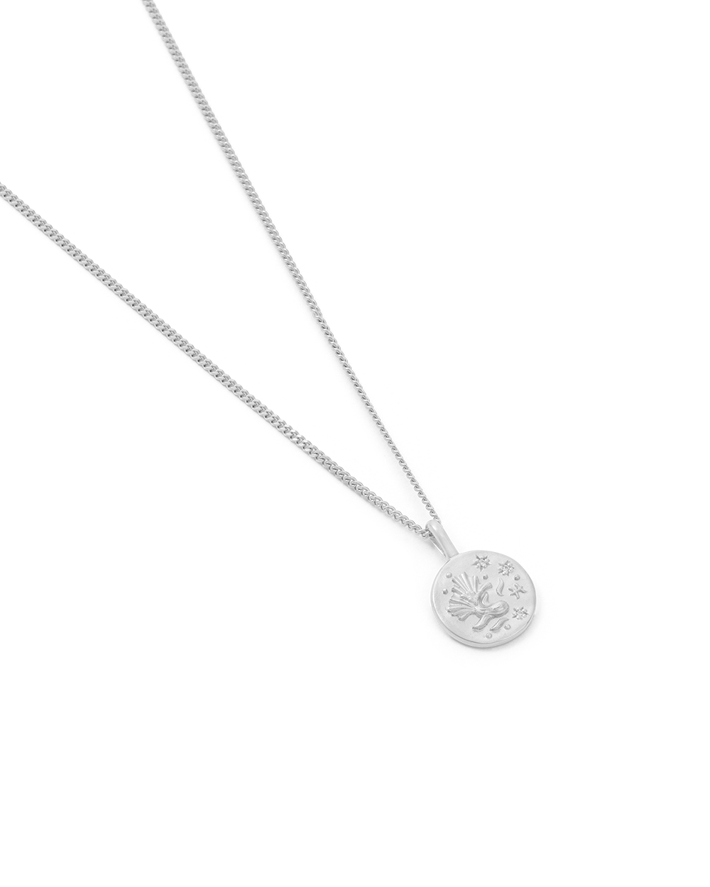 Pisces Petite Zodiac Necklace - Silver
