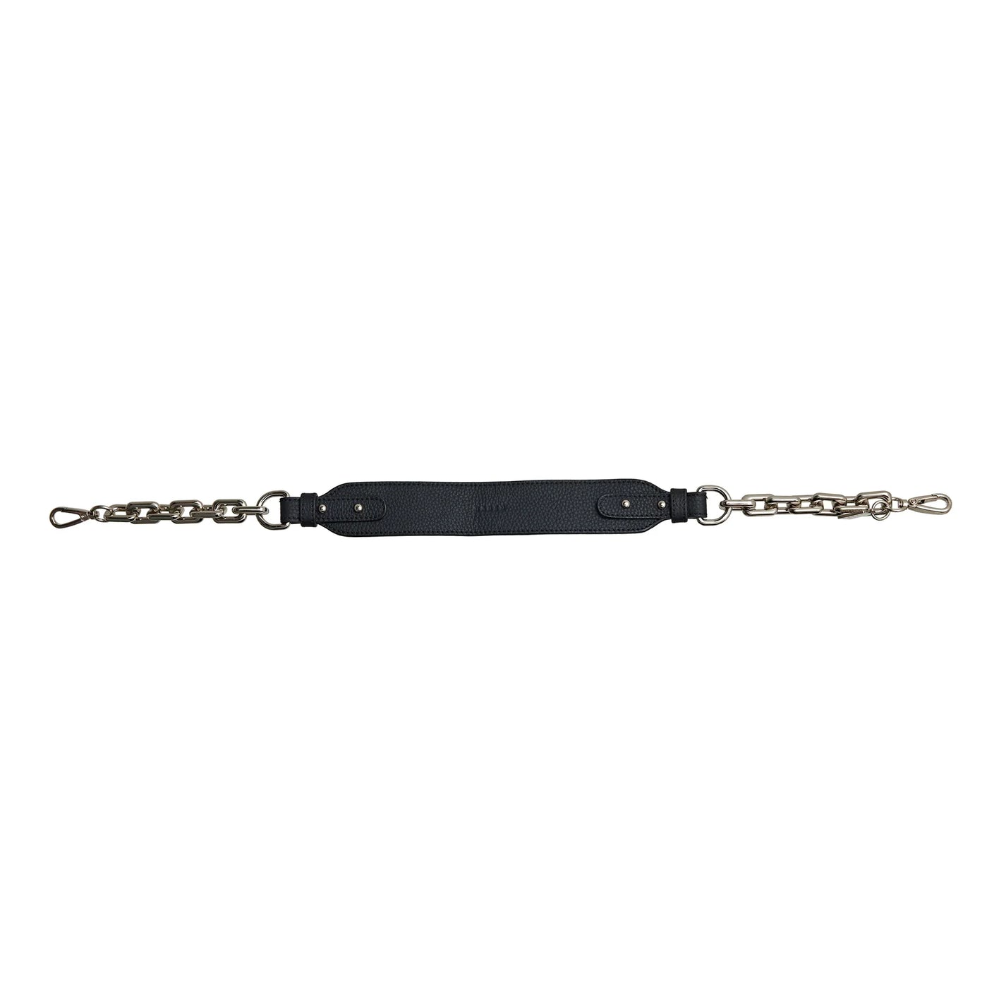 Feature Handle Chain - Silver Chunky and Black Leather