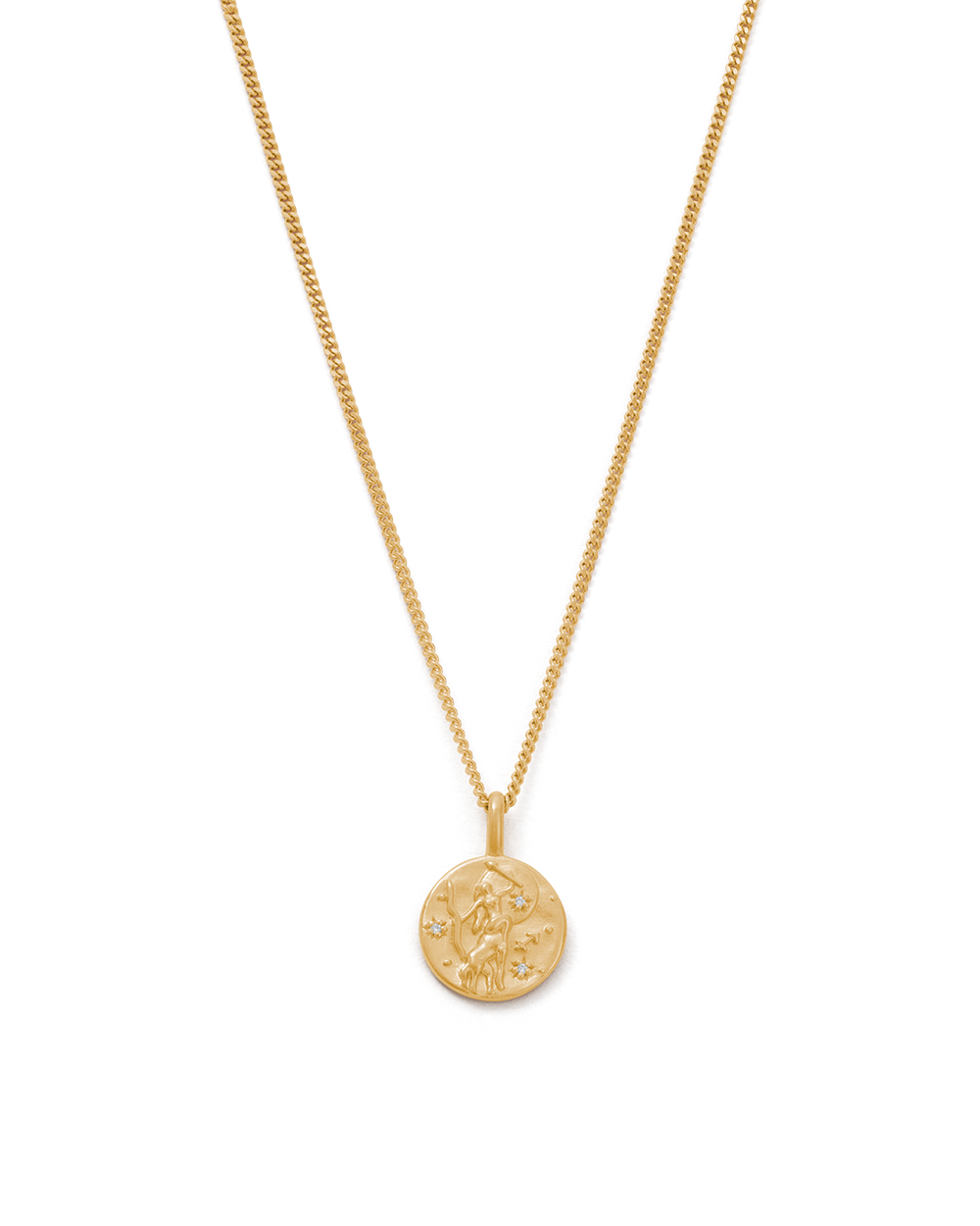 Sagittarius Petite Zodiac Necklace - Gold