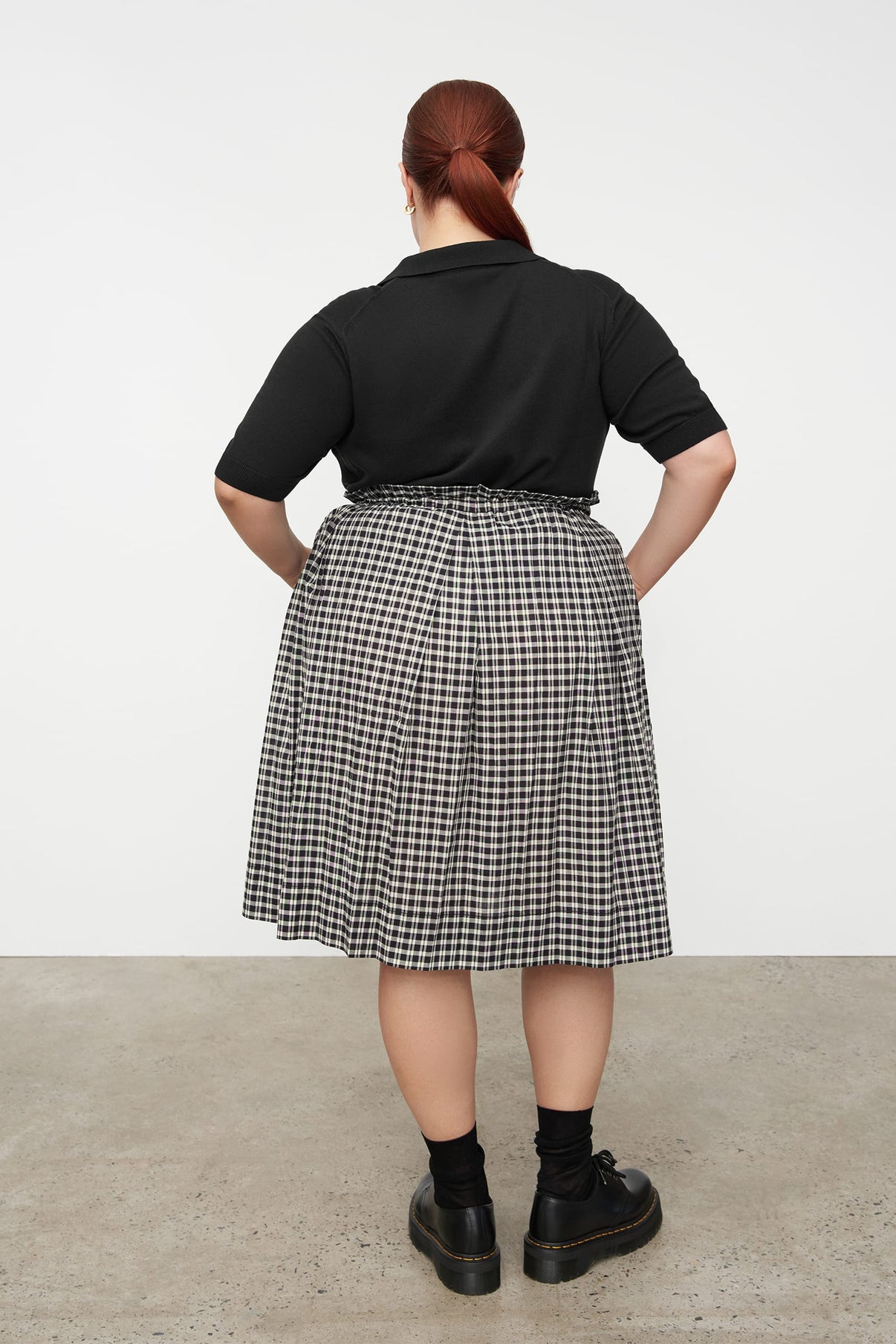 Stevie Skirt - Monochrome Check