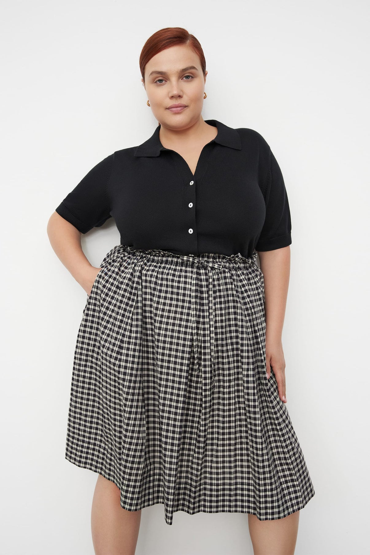 Stevie Skirt - Monochrome Check