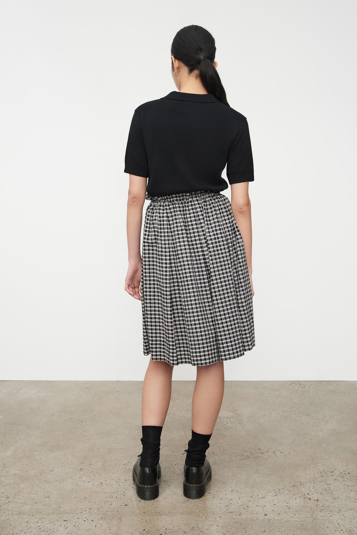 Stevie Skirt - Monochrome Check