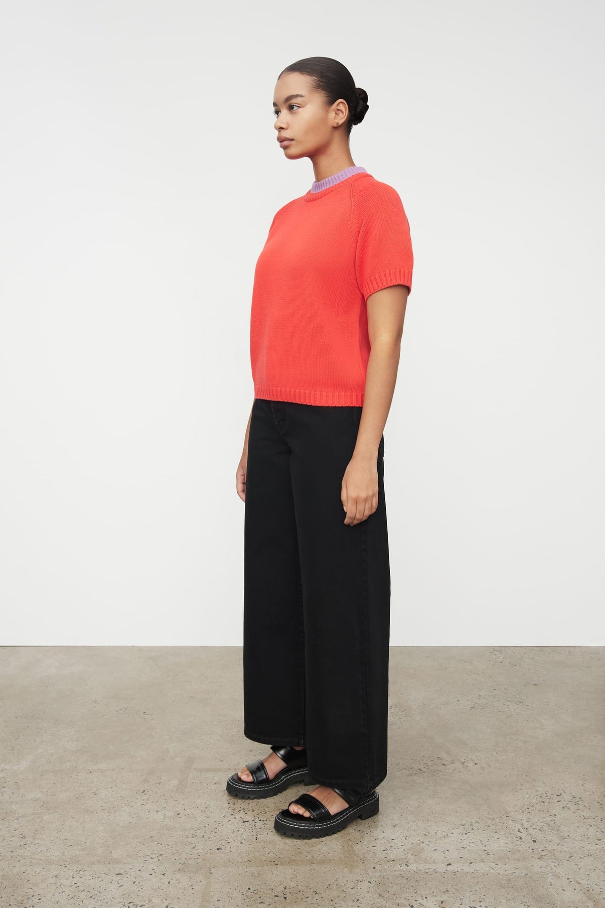 Trace Tee - Neon Red