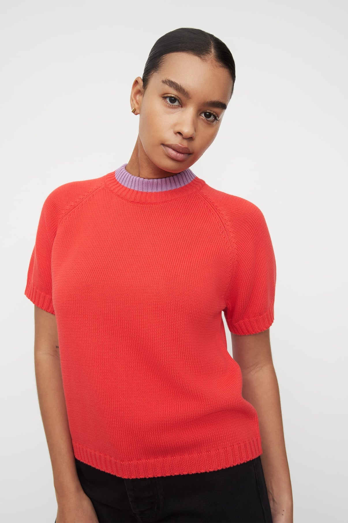 Trace Tee - Neon Red
