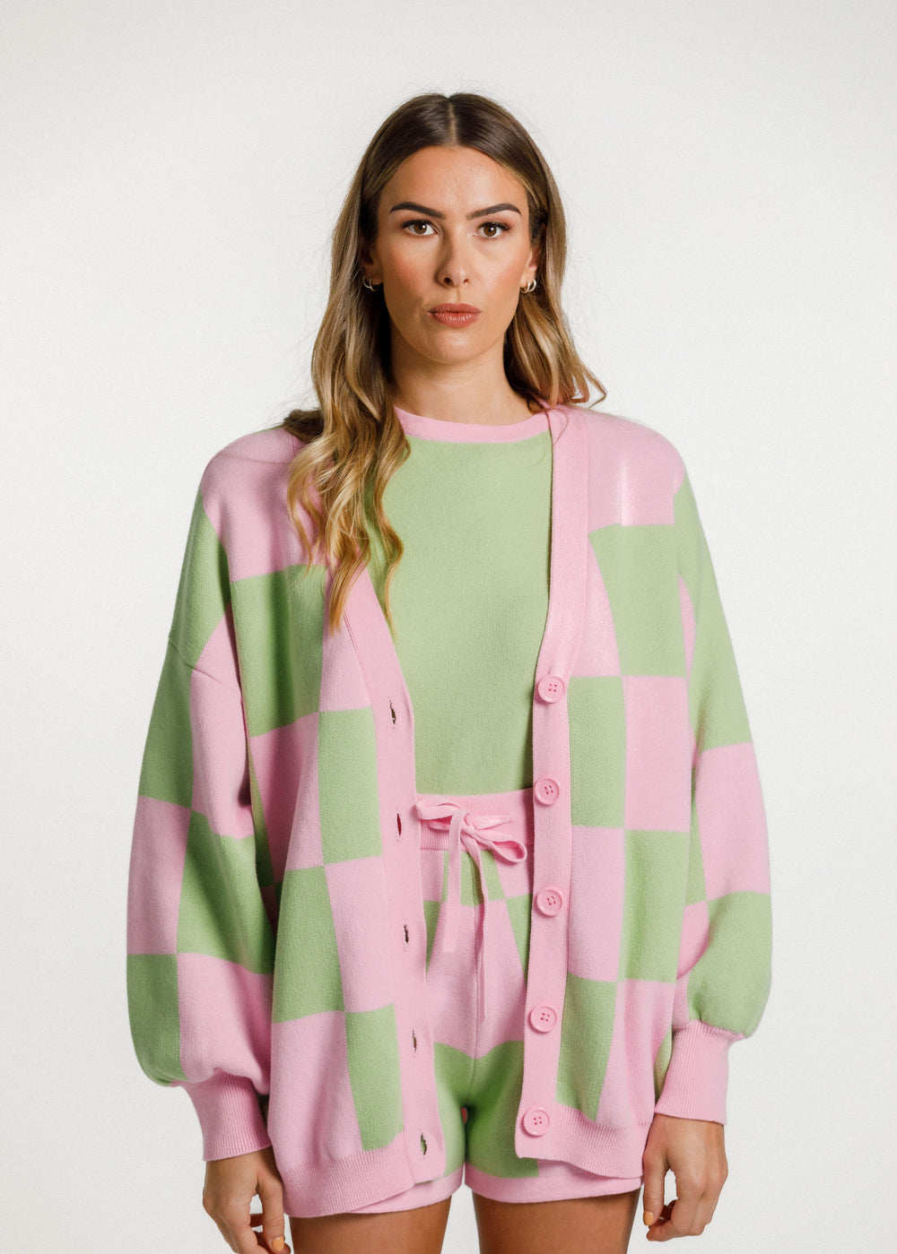Check It Cardigan - Candy Apple