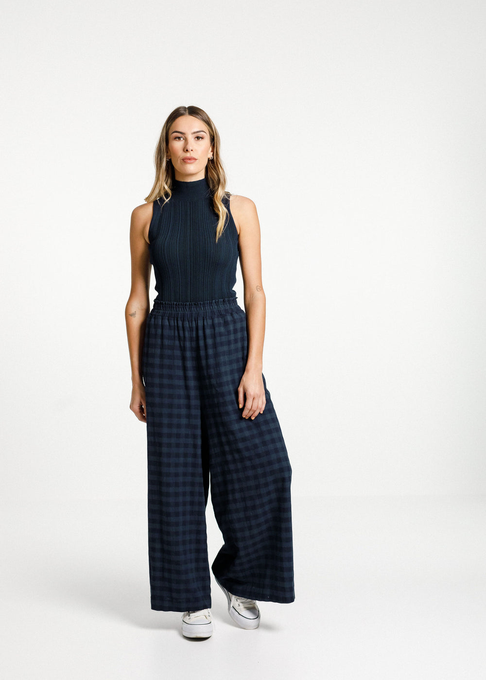 Zuzu Pant - Navy Check