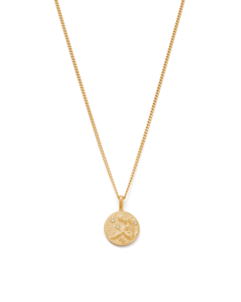 Virgo Petite Zodiac Necklace - Gold