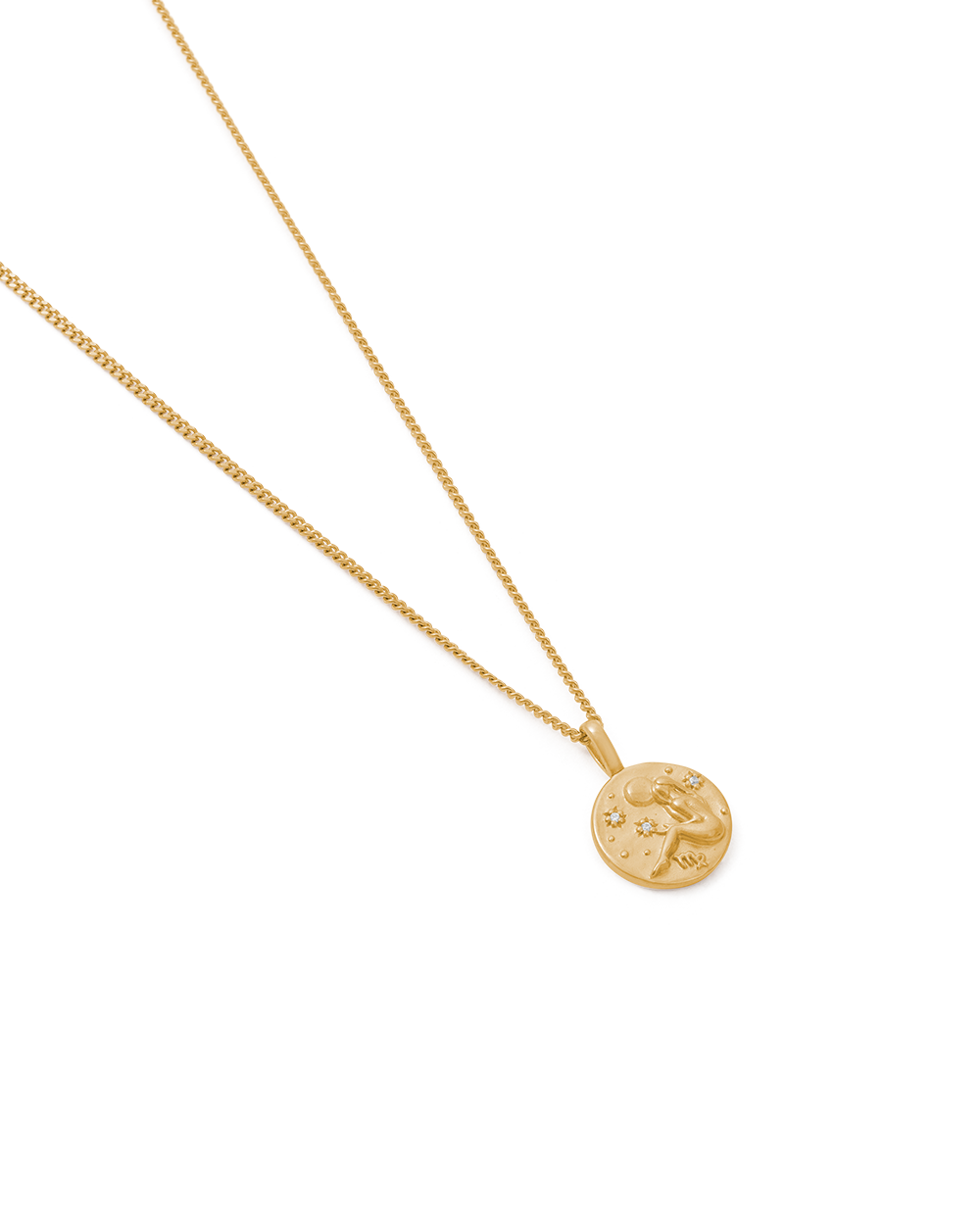 Virgo Petite Zodiac Necklace - Gold
