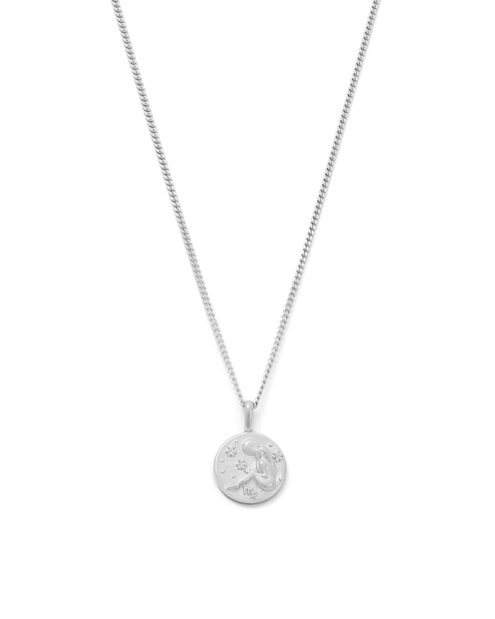 Virgo Petite Zodiac Necklace - Silver