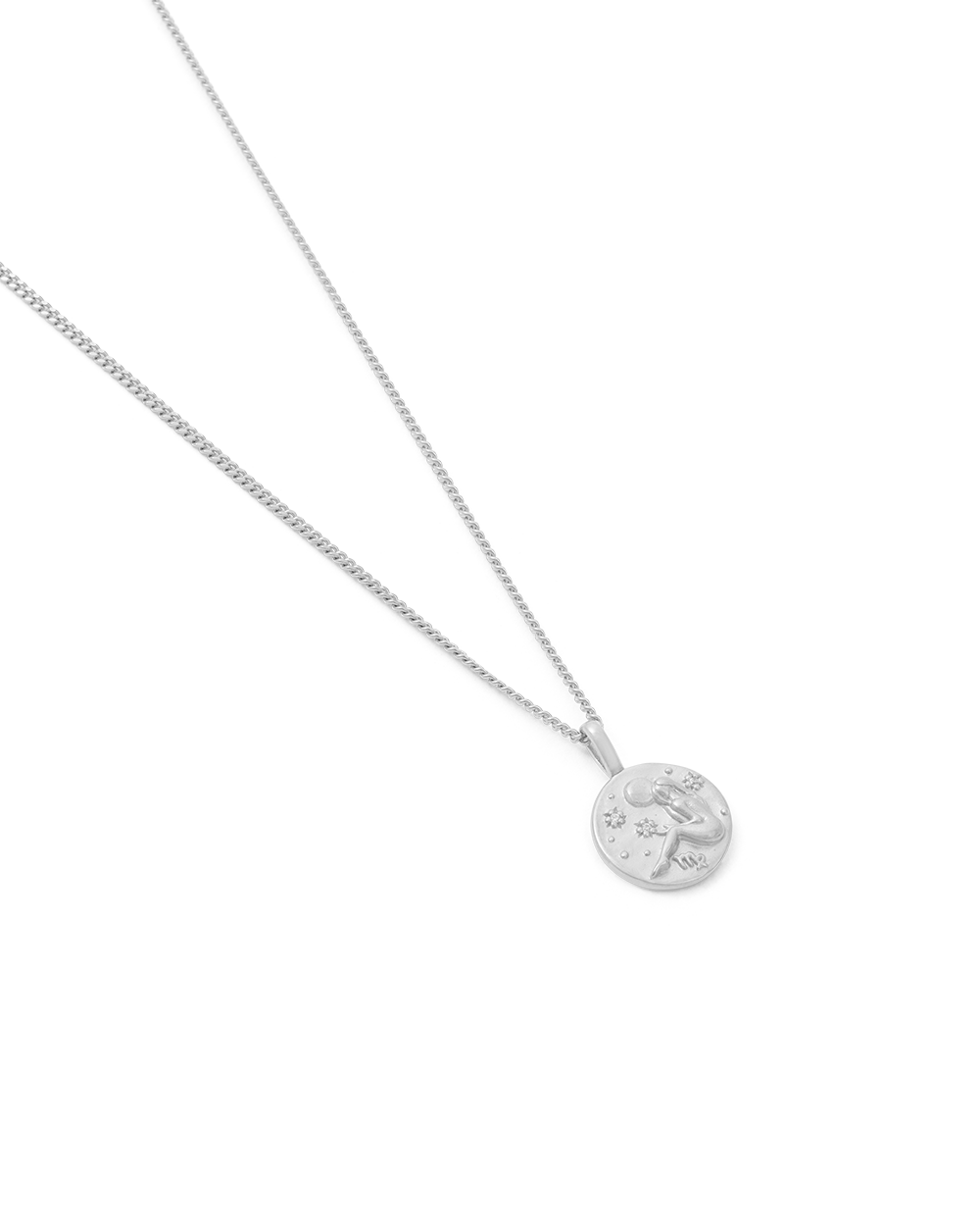 Virgo Petite Zodiac Necklace - Silver