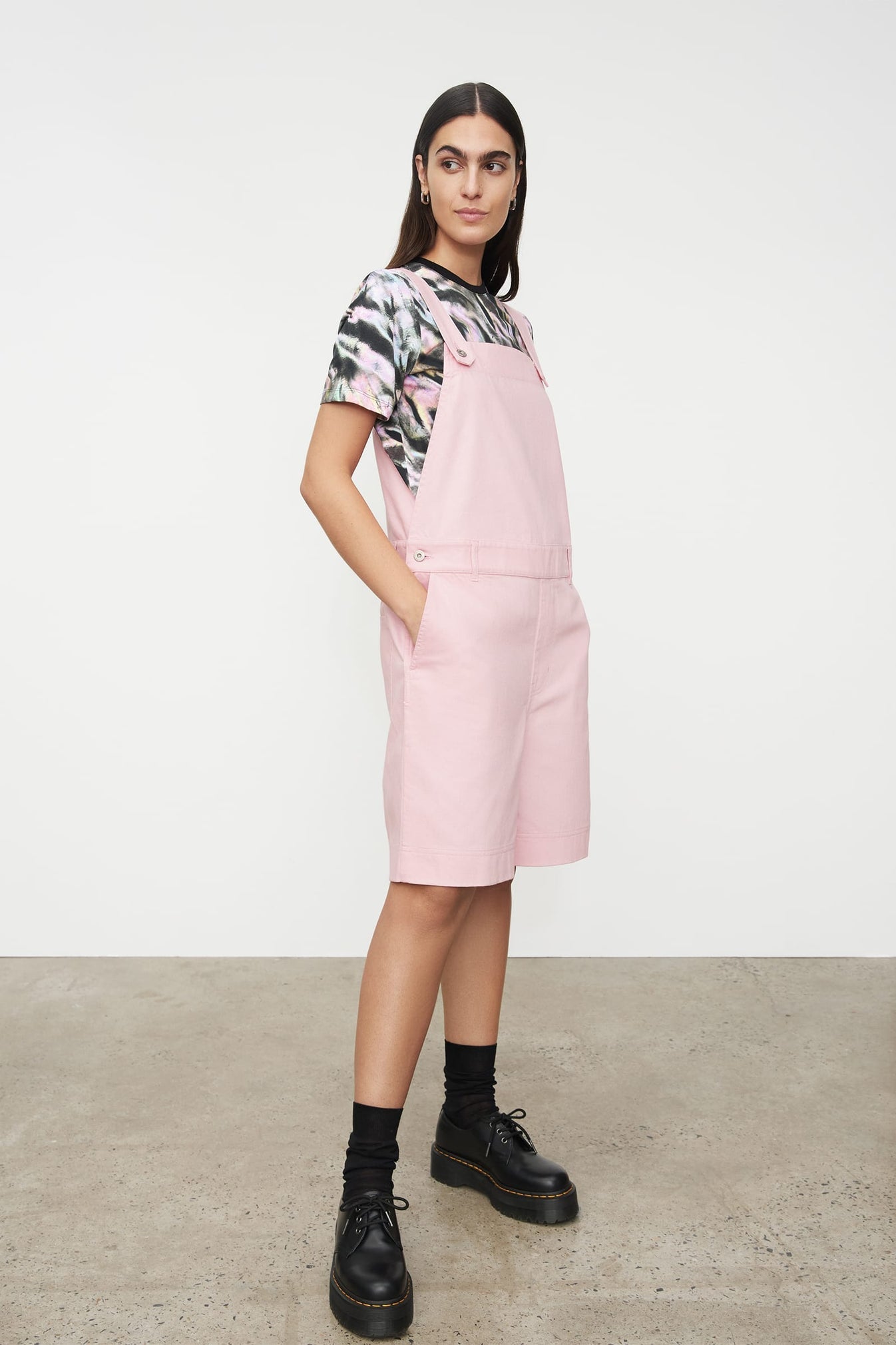 Wander Dungarees - Light Pink Denim
