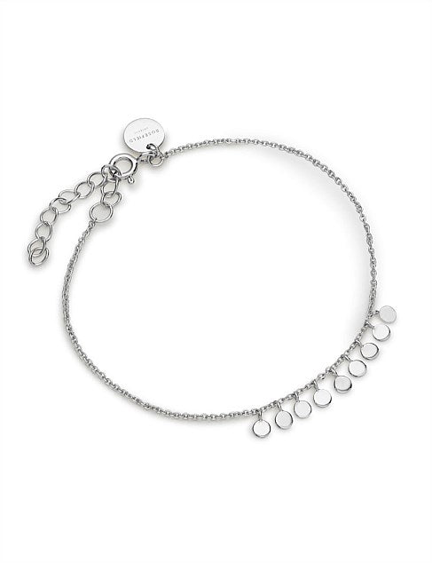 Multi Micro Coins Bracelet - Silver - J434