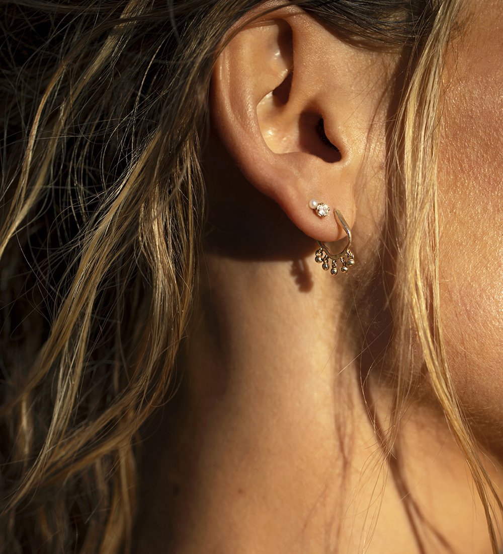 Sea Mist Hoops - Gold 9ct