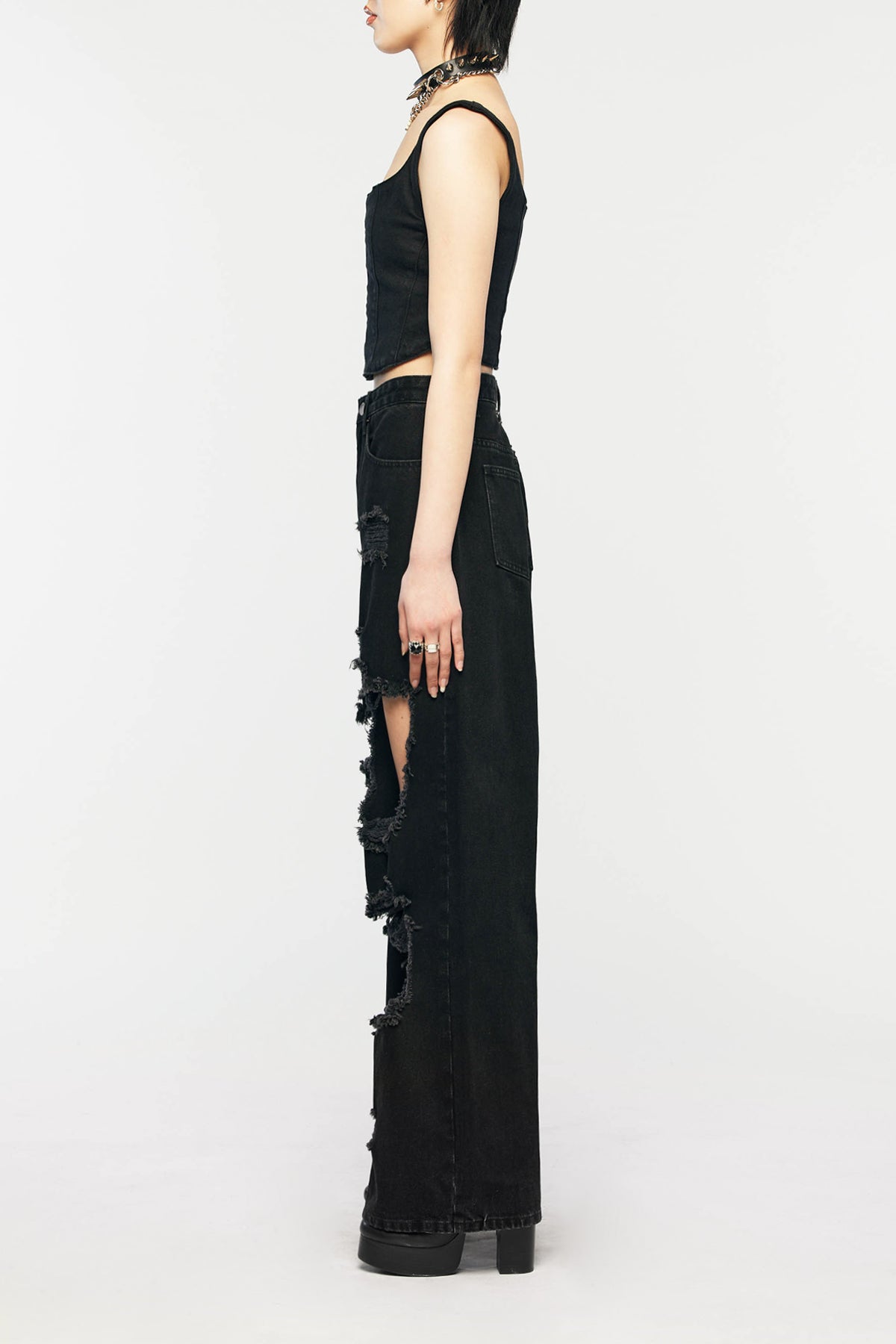 Slay Corset - Washed Black