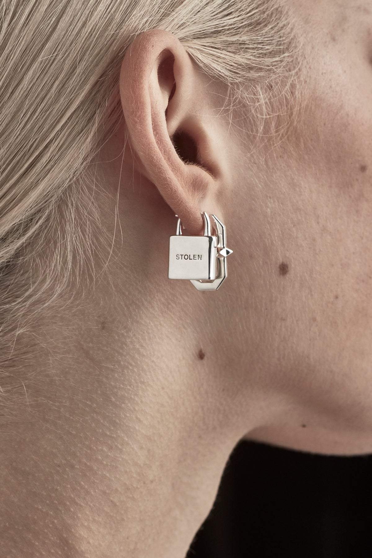 Locket Earrings - Silver