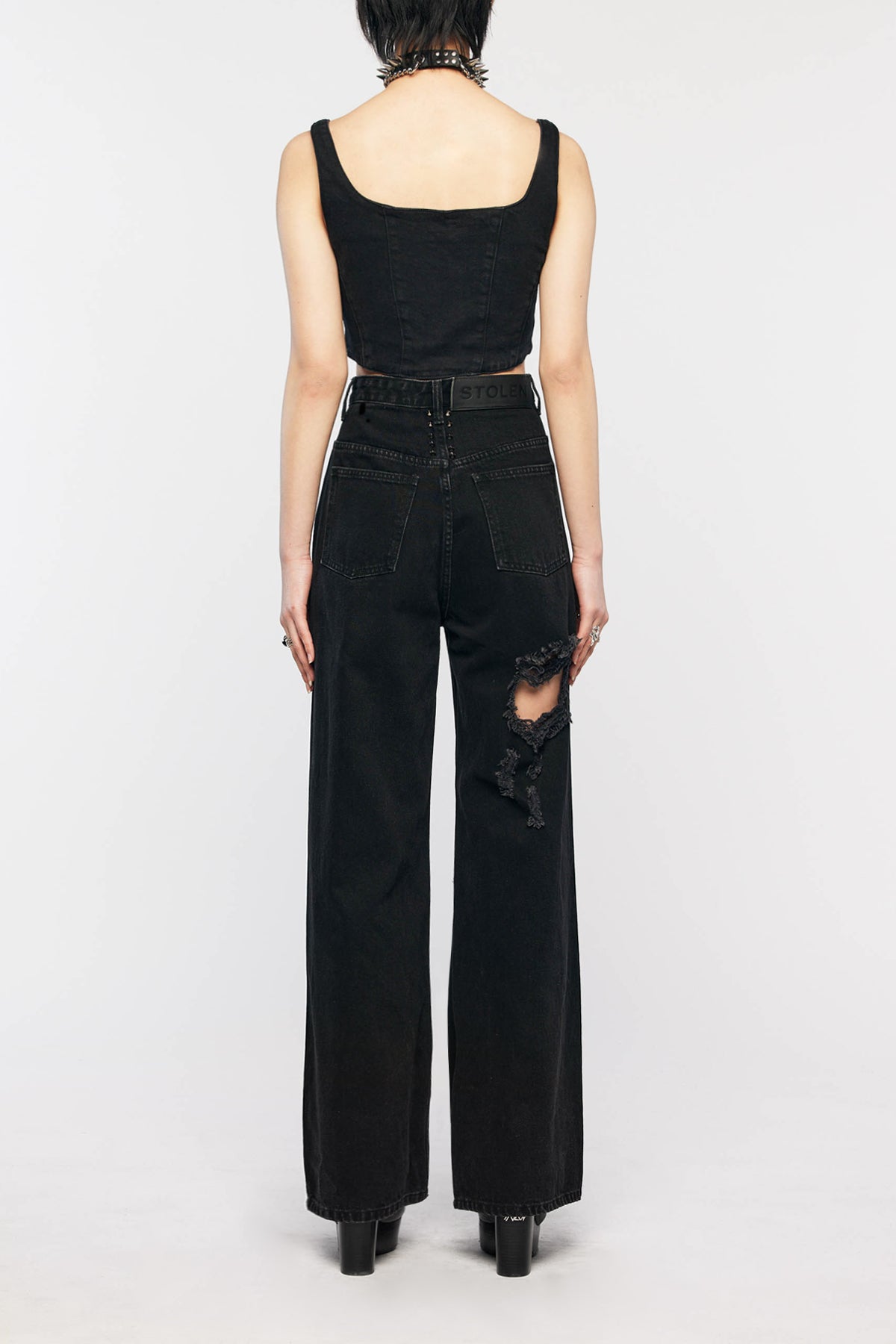 Slay Corset - Washed Black