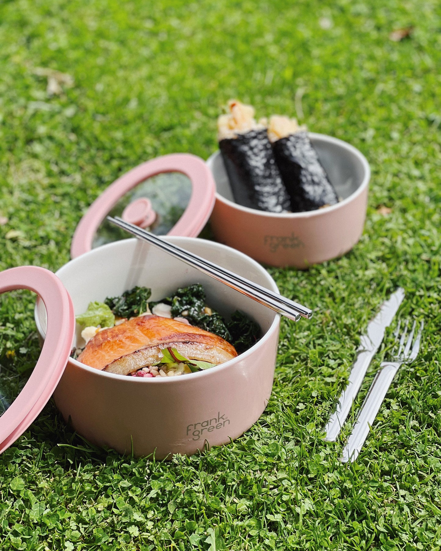 Porcelain Bowls w Lid - Blushed
