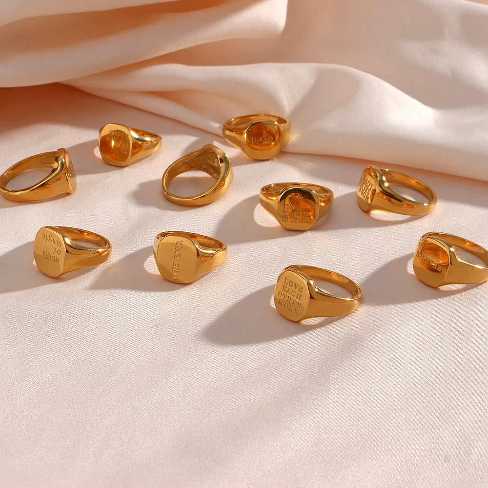 Heartfelt Signet Ring - More Self Love