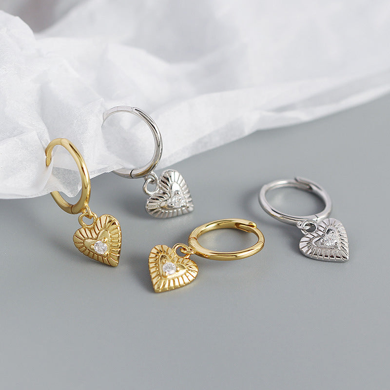 Diamond Heart Earrings