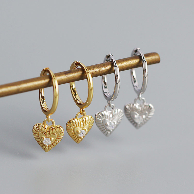 Diamond Heart Earrings