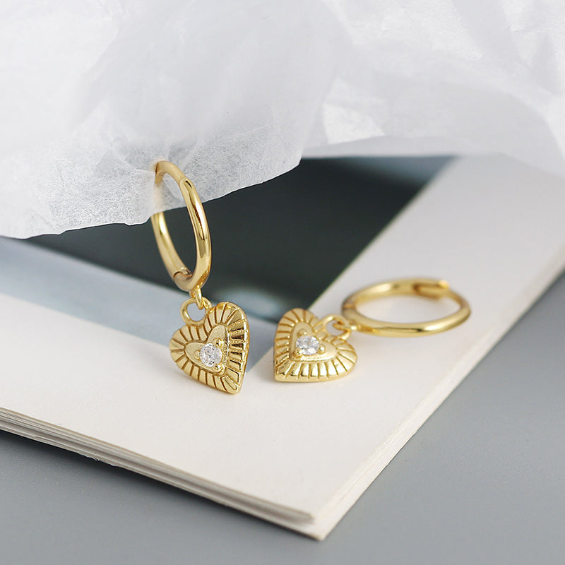 Diamond Heart Earrings