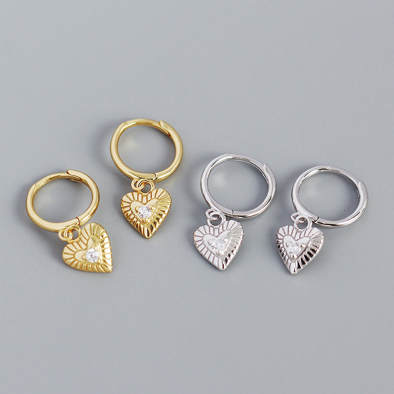 Diamond Heart Earrings