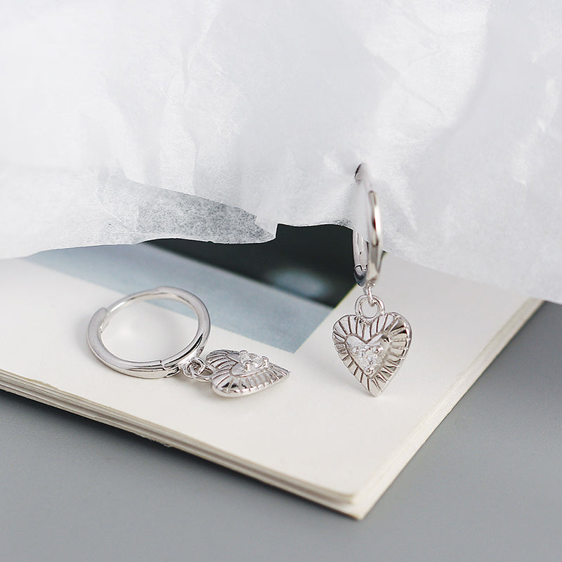Diamond Heart Earrings