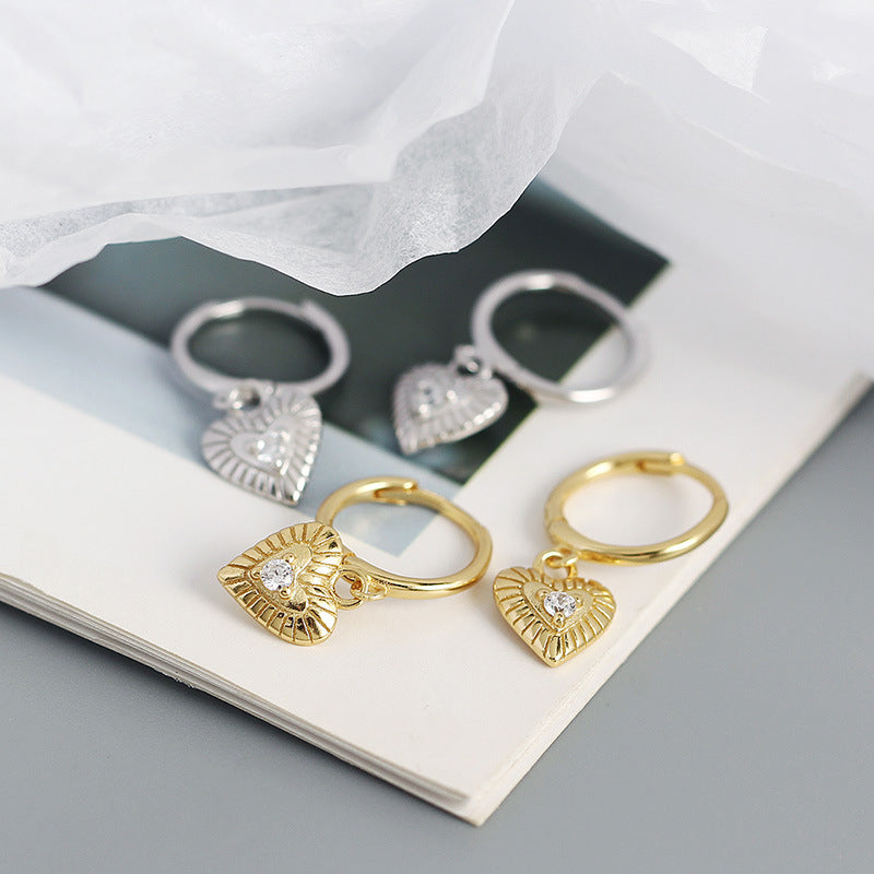 Diamond Heart Earrings
