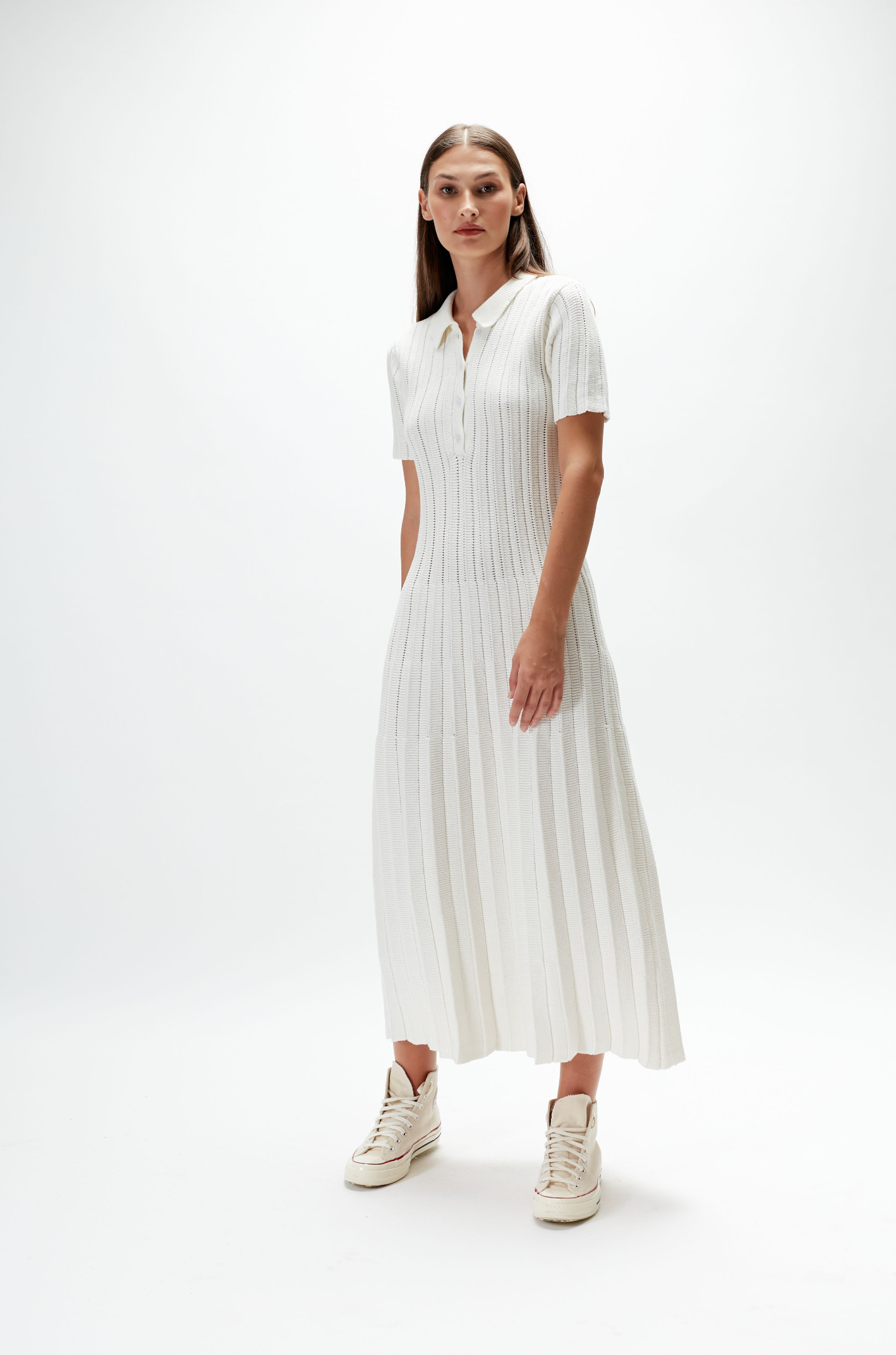 Luisa Knit Dress - White