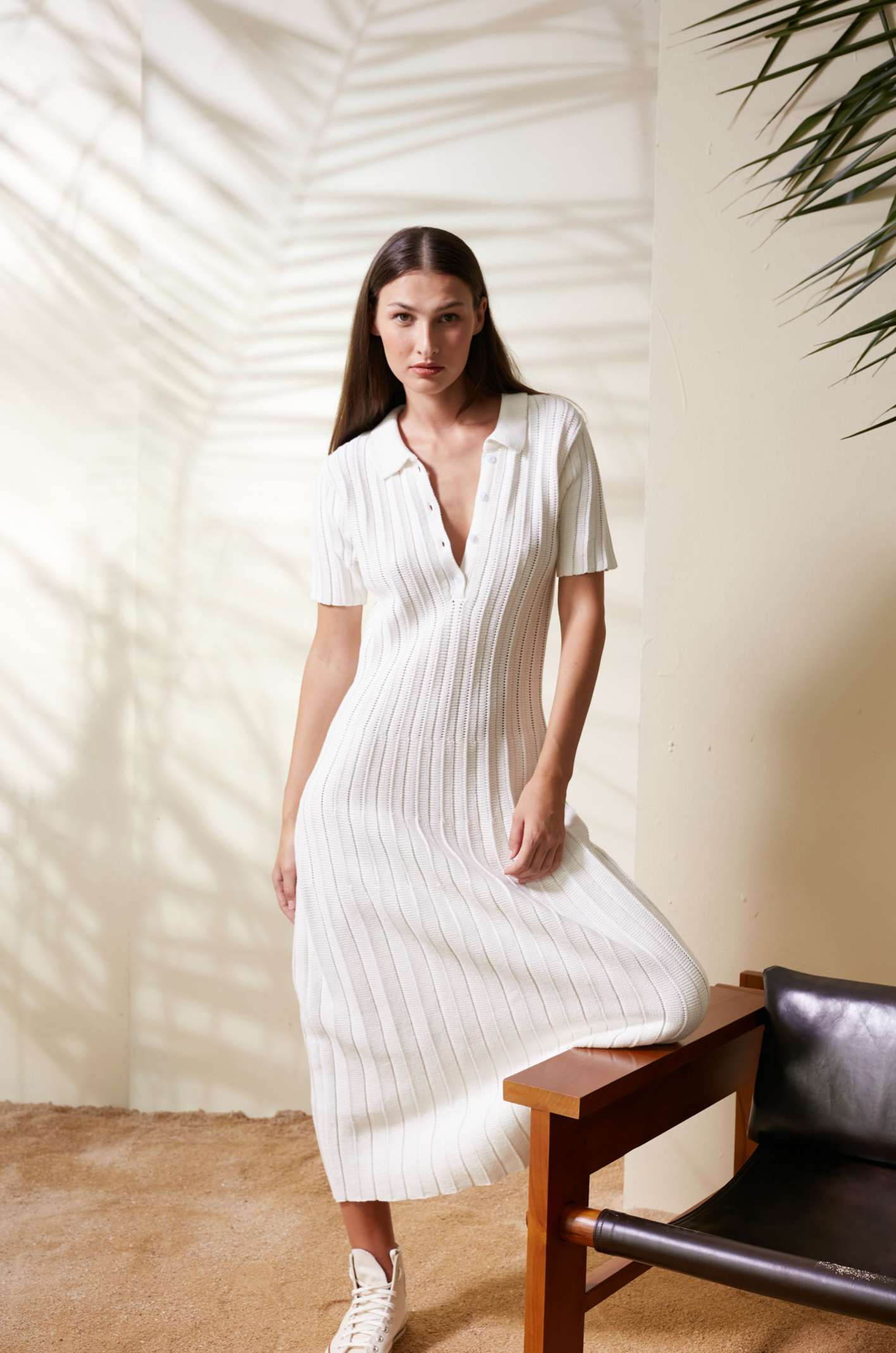 Luisa Knit Dress - White