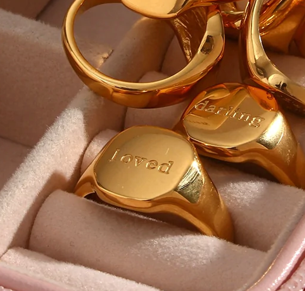 Heartfelt Signet Ring - Loved