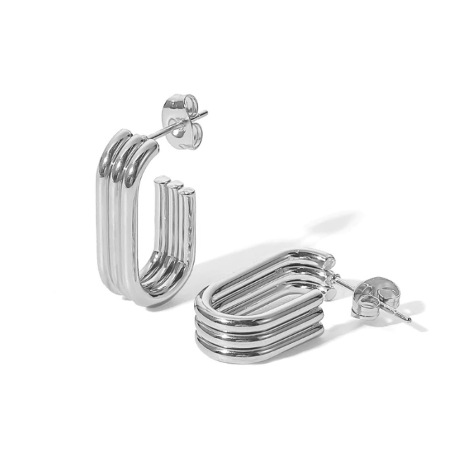 Triple Link Earrings